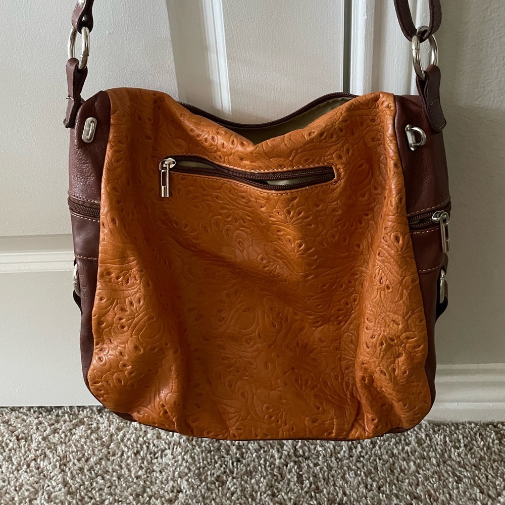 Italian leather market purse